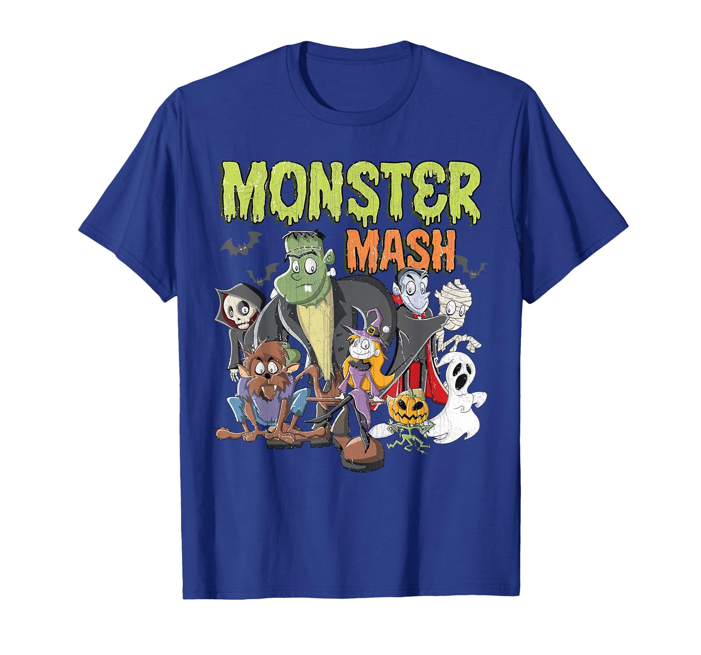 Monster Mash Vintage Halloween Funny Spooky Womens Men Kids T-Shirt
