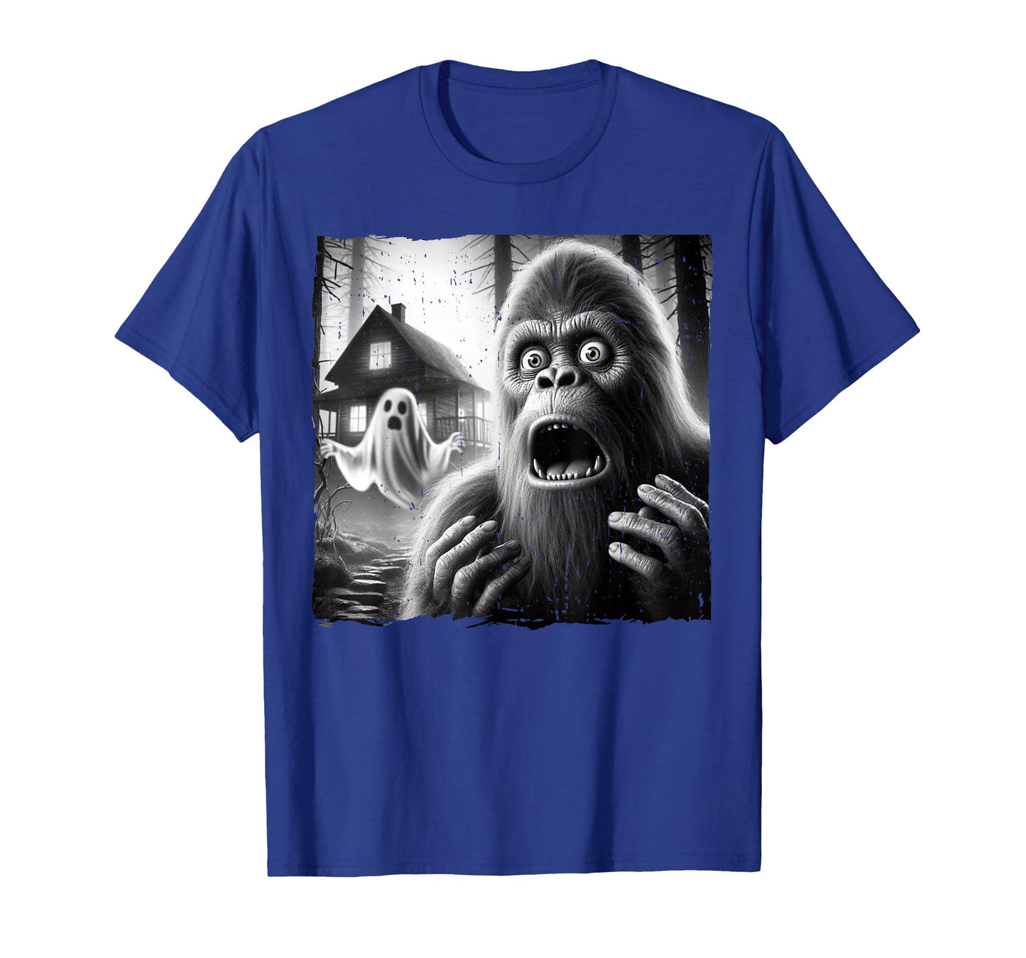 Funny Halloween Costume Men Women Bigfoot Sasquatch Ghost T-Shirt