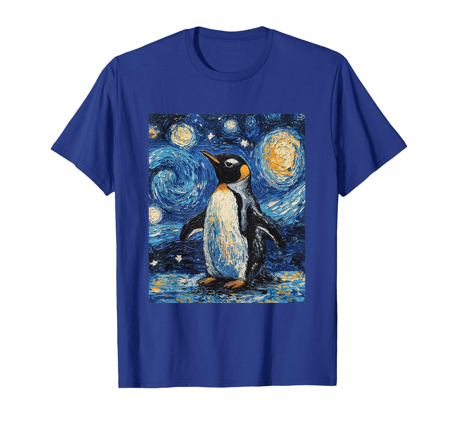 Penguin Bird - Van Gogh Style - Starry Night T-Shirt