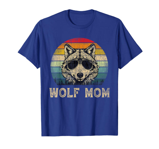 Vintage Wolf Mom Wolf Lovers Mommy Mother's Day T-Shirt