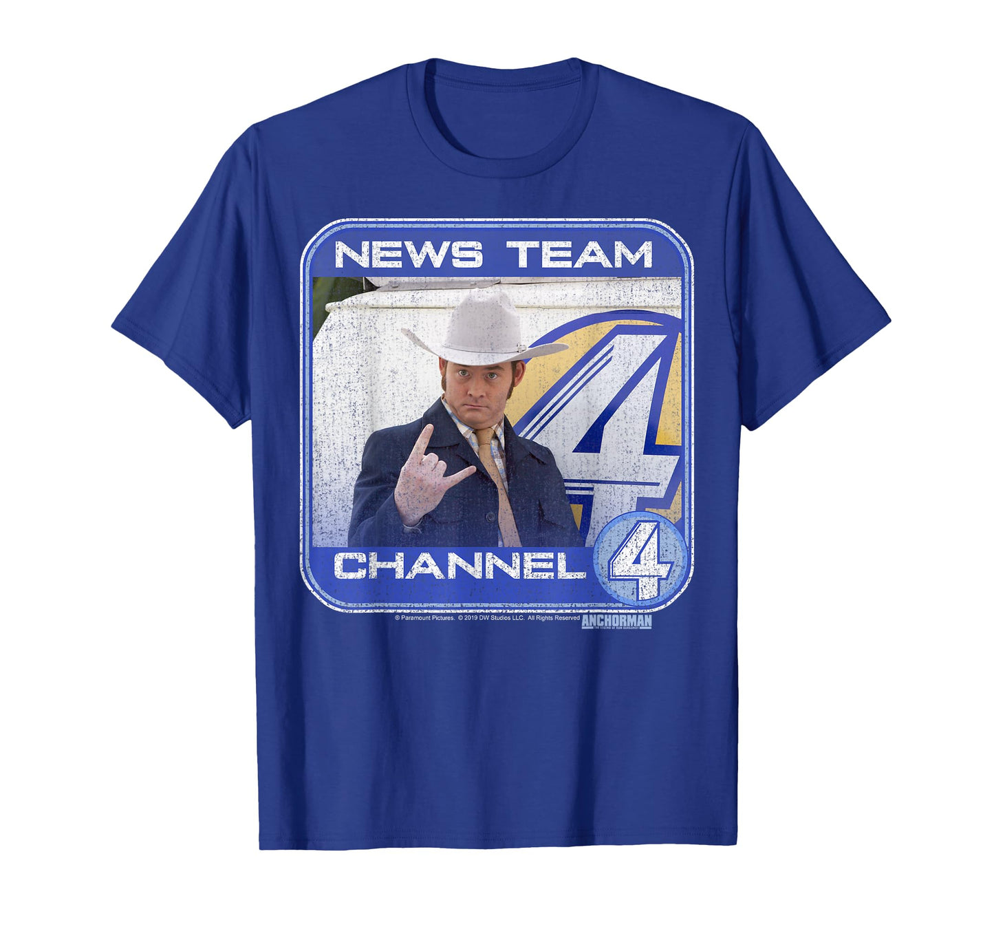 Anchorman Champ Kind Channel Four Portrait Panel T-Shirt