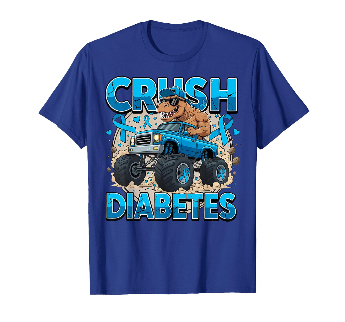 Crush Diabetes Awareness Monster Truck Toddler Boy Kids T-Shirt