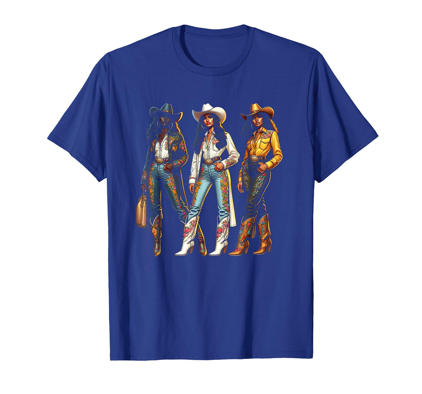 Black Cowgirl Western Rodeo Melanin Black History Texas T-Shirt