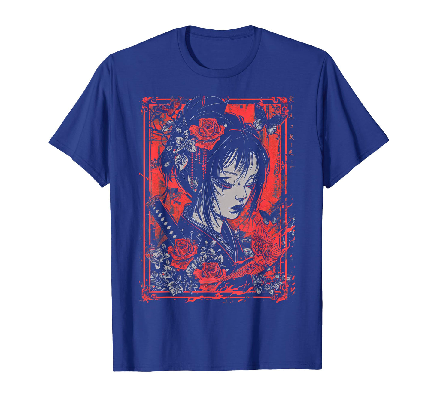 Anime Japanese Goth Cyberpunk City Samurai T-Shirt