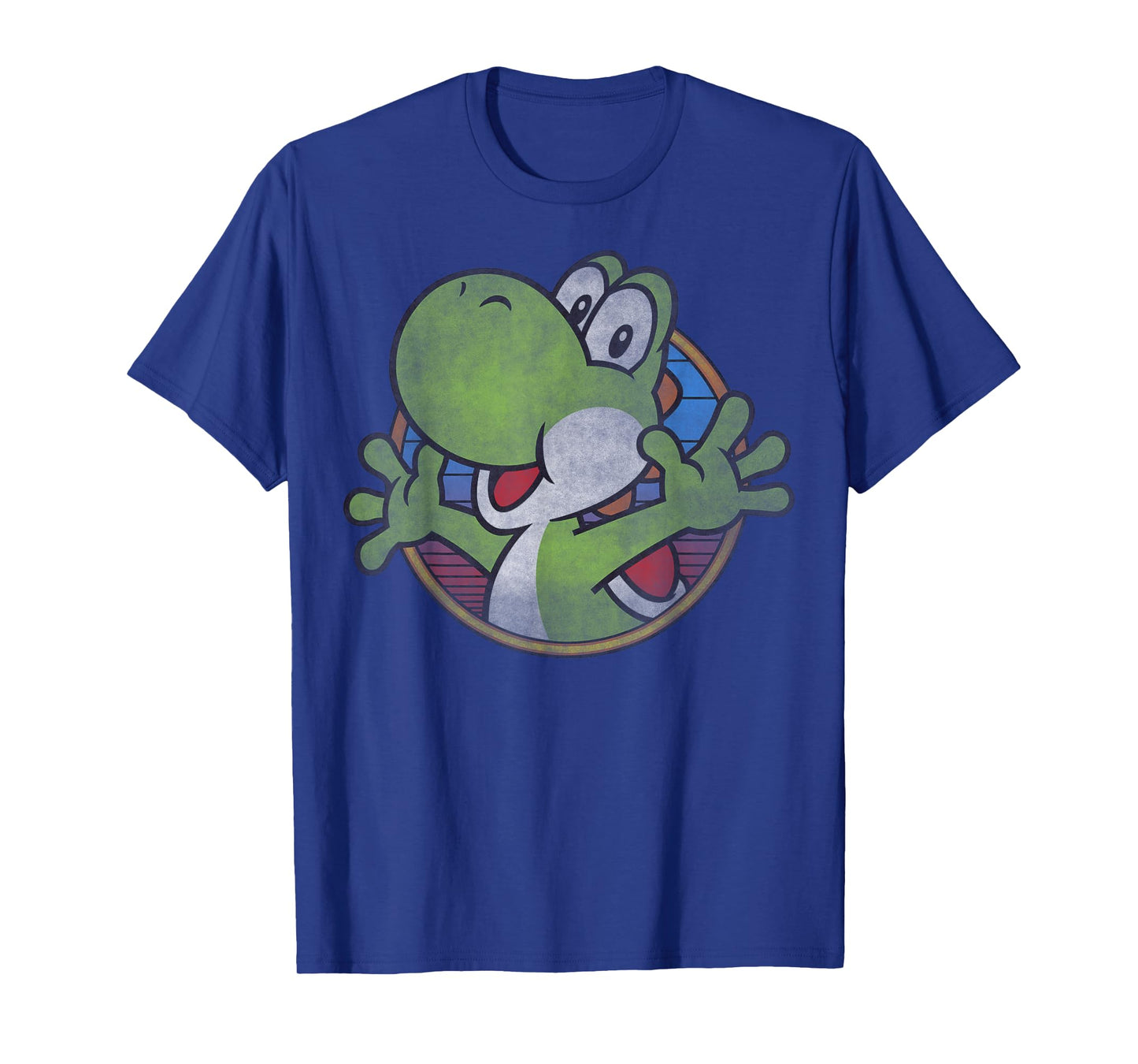 Super Mario Yoshi Color Fade Circle Logo T-Shirt
