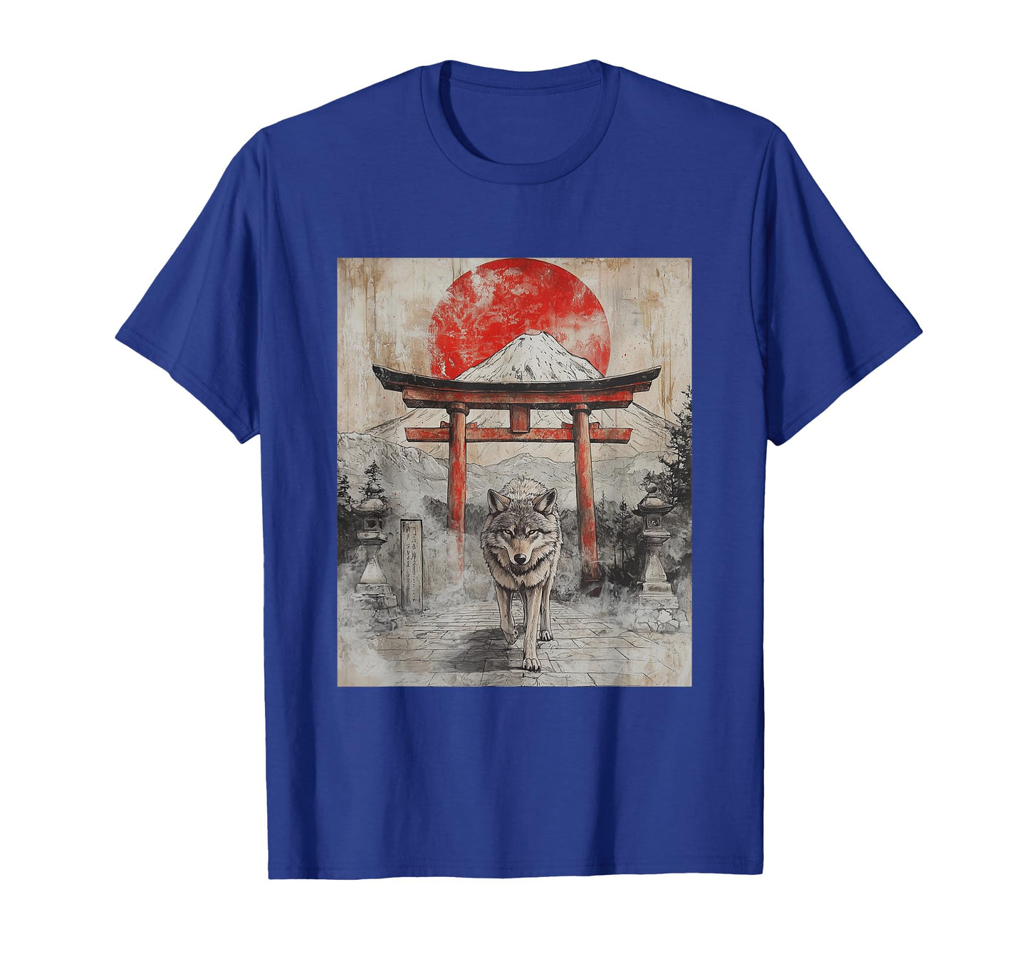 Wolf Wolves Japan Japanese Funny Anime Graphic T-Shirt