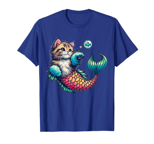 Purrmaid Cat Mermaid for Mermaid Lovers Cat Moms & Girls T-Shirt