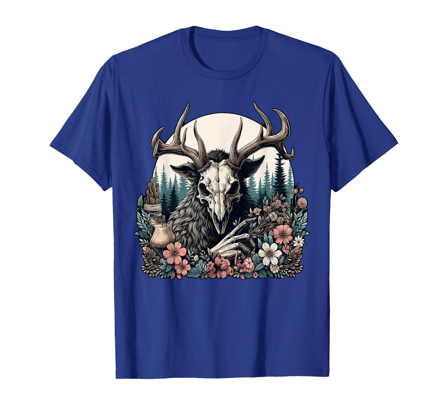 Floral Cryptid Wendigo Nature Forest T-Shirt