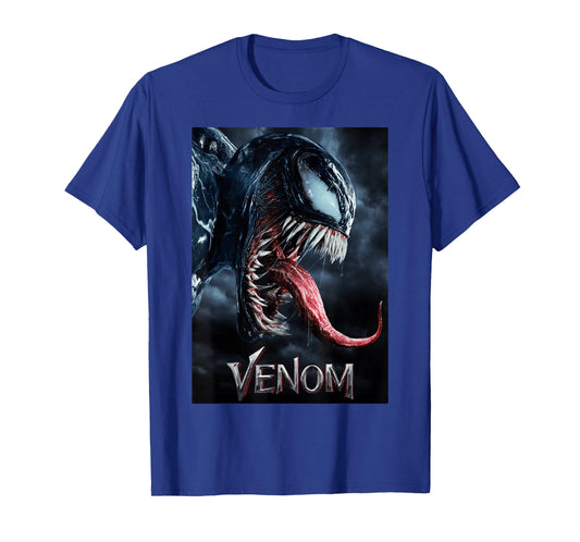 Marvel Venom Tongue Out Poster Graphic T-Shirt T-Shirt Small