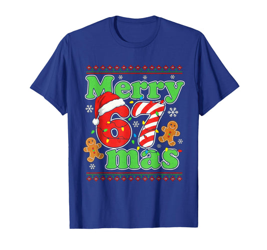 Funny Merry 67 mas Christmas Holiday Women Kids Xmas Ugly T-Shirt