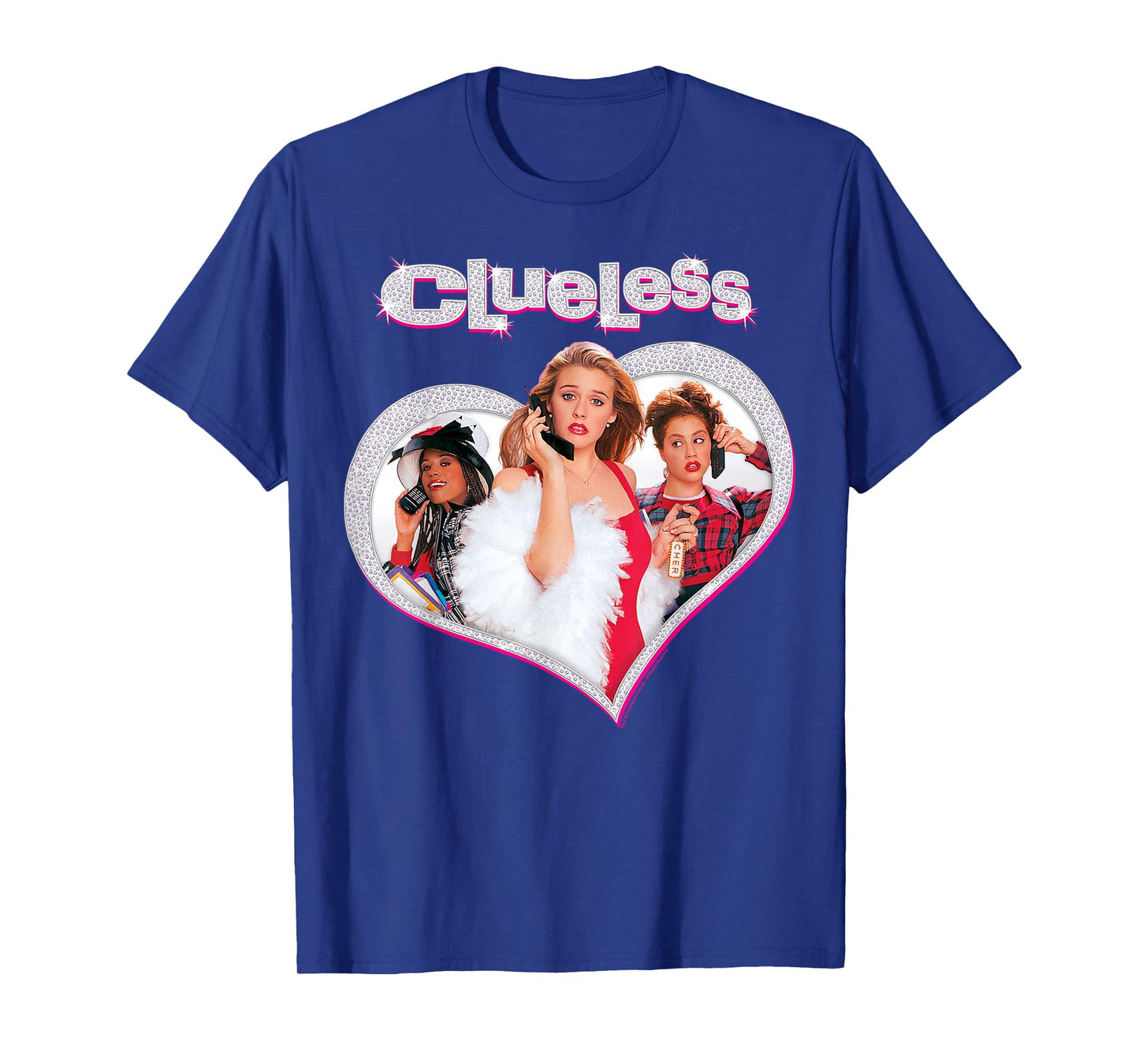 Clueless Cher's Trio Sparkle Heart Poster Graphic T-Shirt T-Shirt