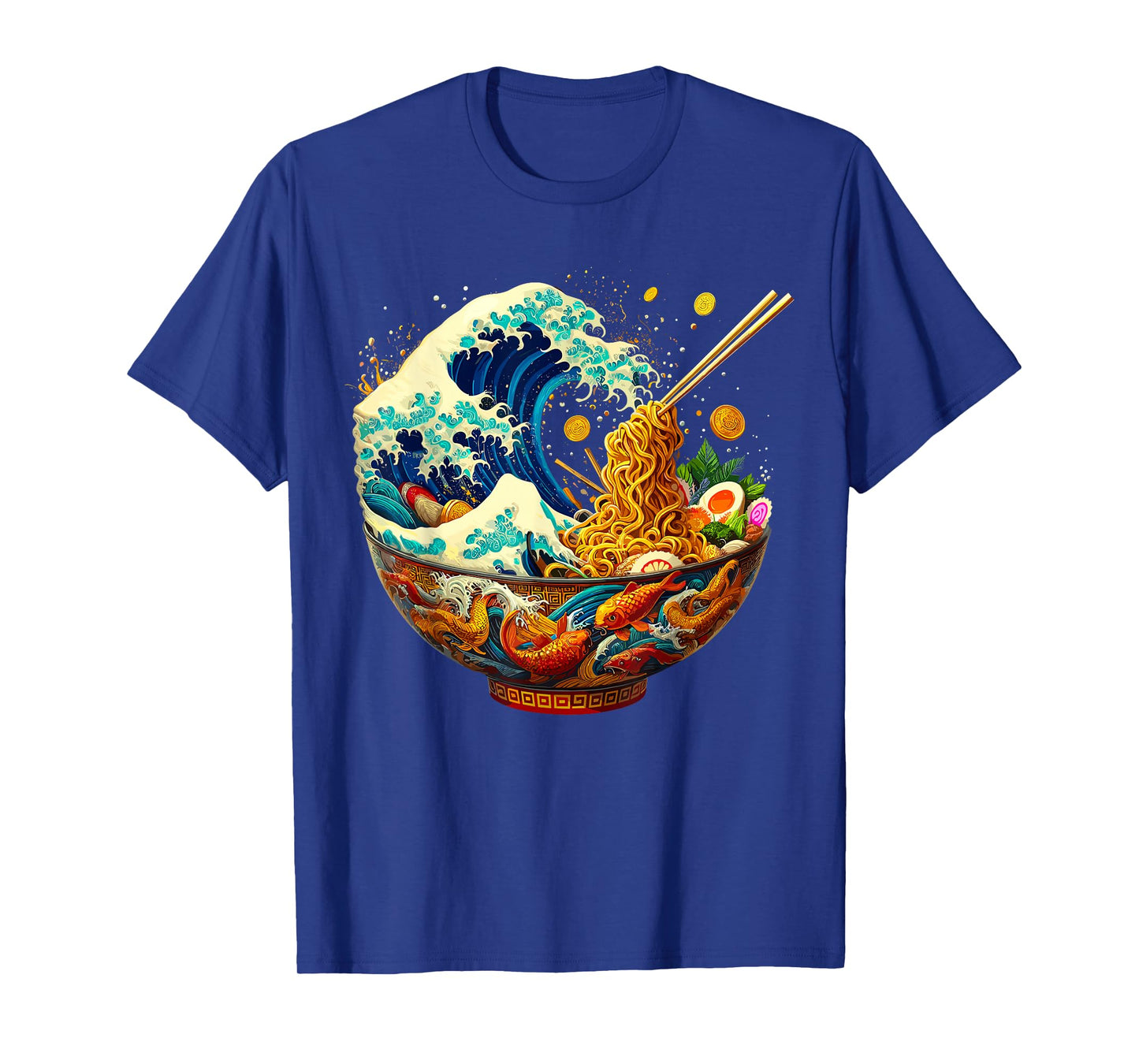 Japanese Kanagawa Wave Ramen Retro Anime Noodles T-Shirt