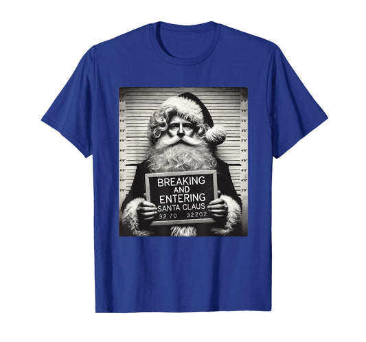 Santa Mugshot Funny Christmas Santa Xmas T-Shirt