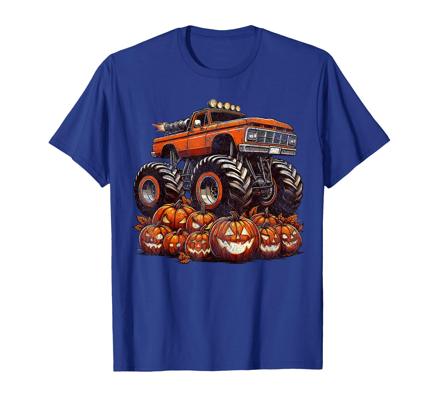 Halloween Monster Truck Boys Pumpkin Halloween T-Shirt