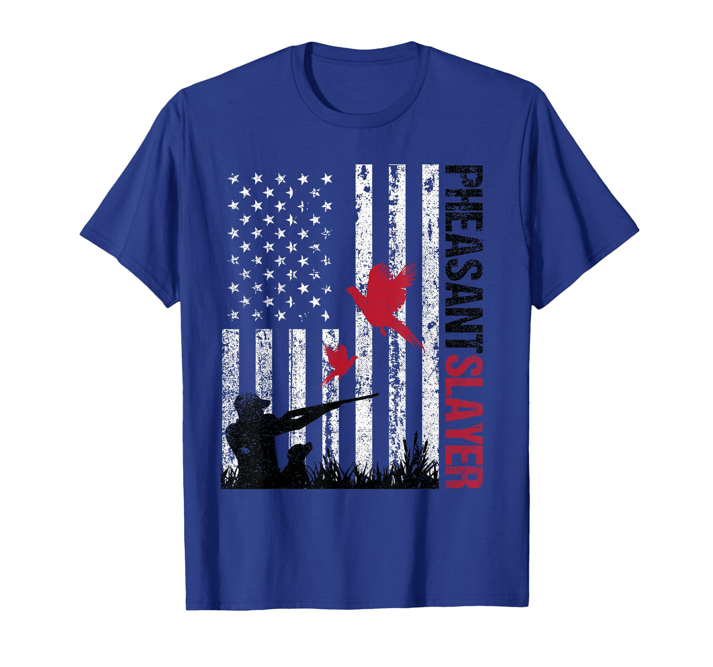 American Flag Pheasant Hunting Pheasant Slayer T-Shirt