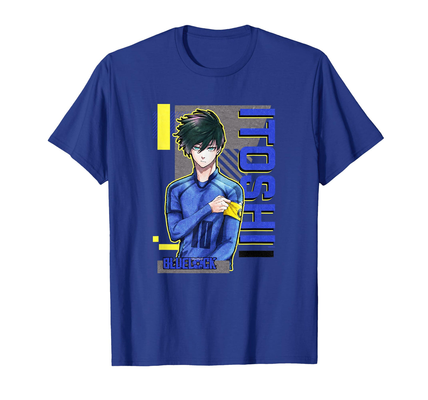 Blue Lock Rin Itoshi The Captain Big Chest Neon Portrait T-Shirt