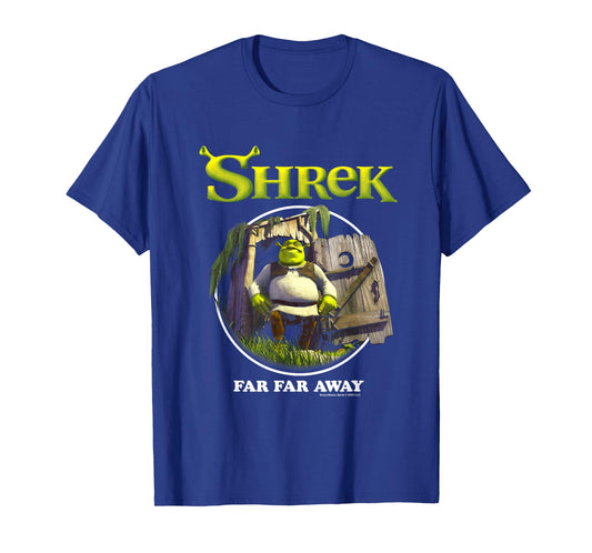 Shrek Far Far Away Confidence Pose Big Chest Circle Logo T-Shirt