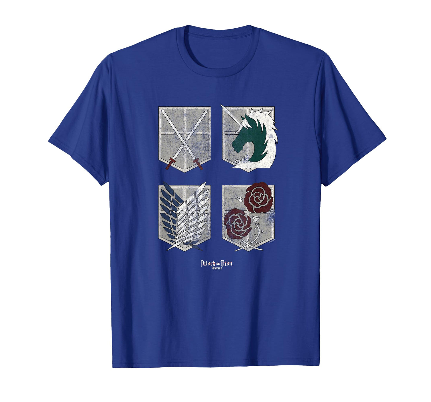 Attack on Titan Four Shields Trainee Military Corps Garrison T-Shirt