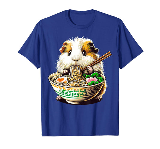 Guinea Pig Eating Japanese Ramen Kawaii Guinea Pig T-Shirt