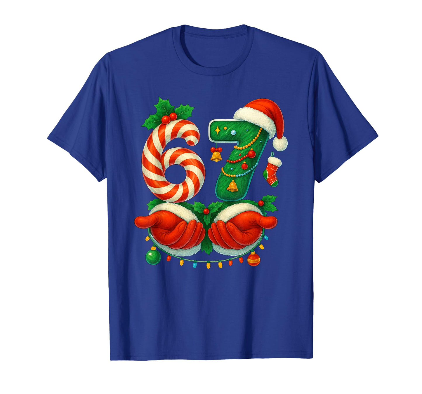 67 Christmas 6 7 Xmas Meme Funny Christmas Boys Girls Kids T-Shirt