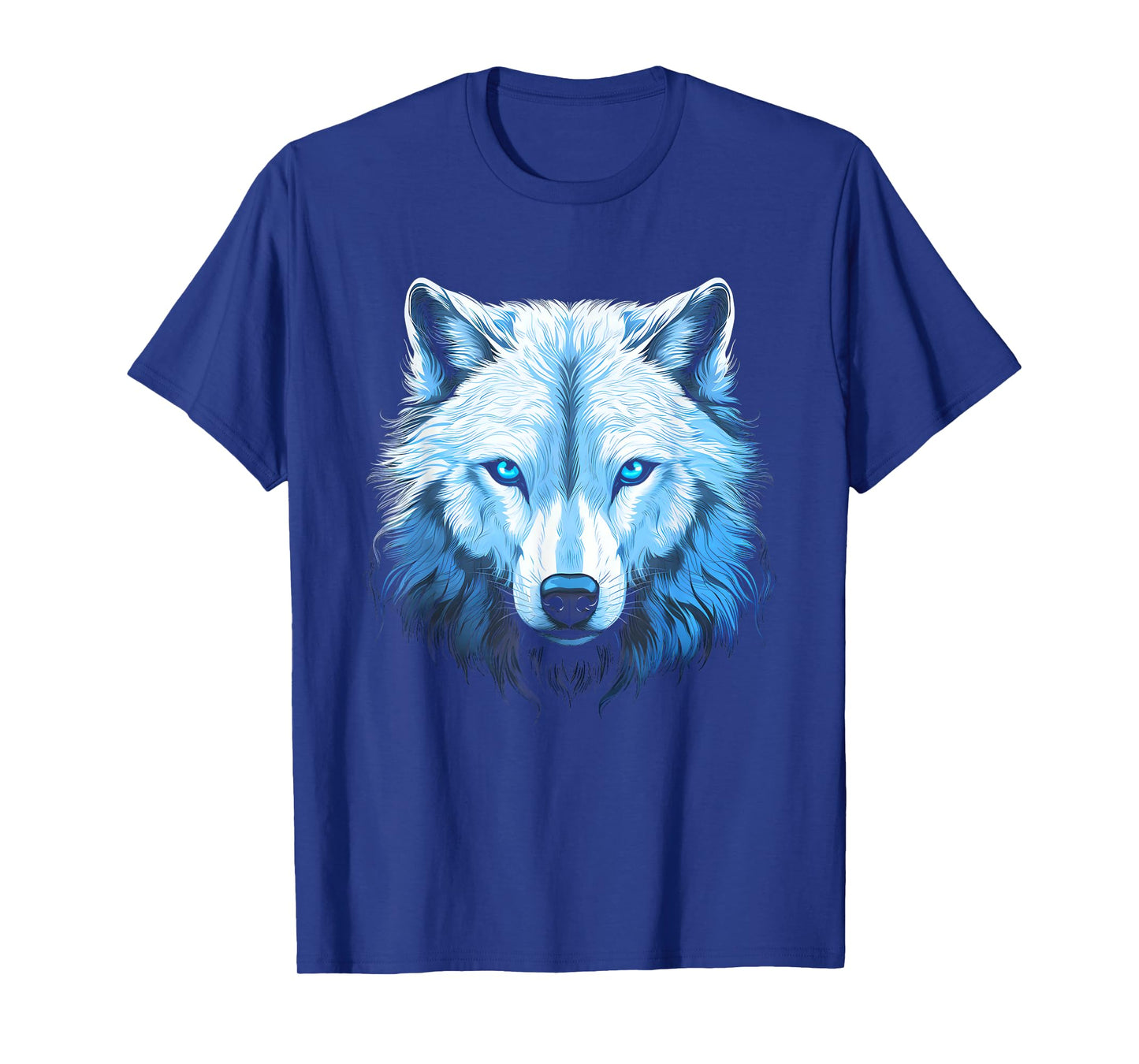 Arctic Wolf Face Wolves Art Motif T-Shirt