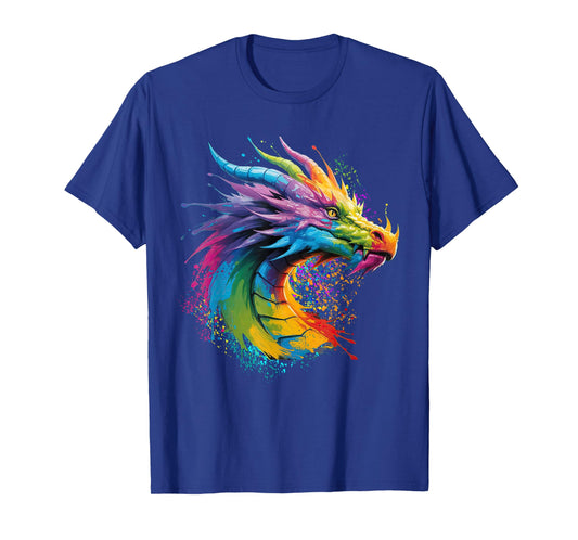 Dragon Painting Beautiful Art Abstract Colorful Dragon T-Shirt