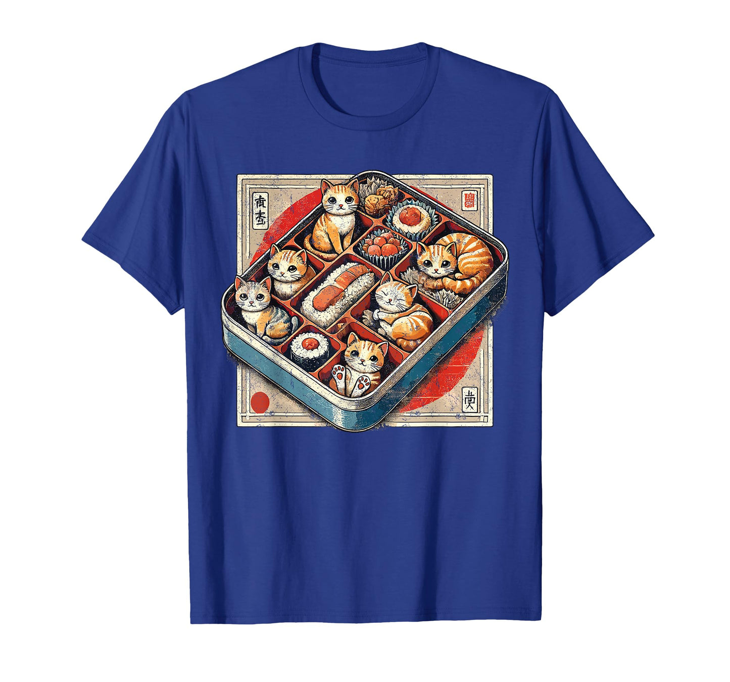 Bento Box Chibi Cats Japanese Funny Graphic Kawaii Cat Anime T-Shirt