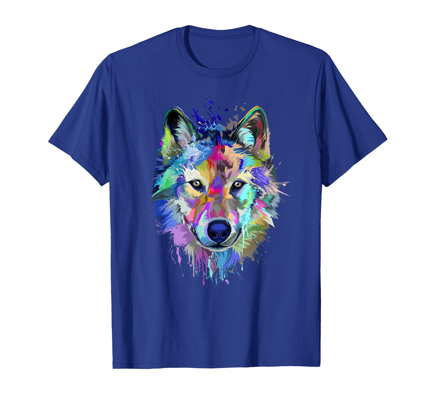 Wolf Splash Art Animal Face | Wolf Lover T-Shirt