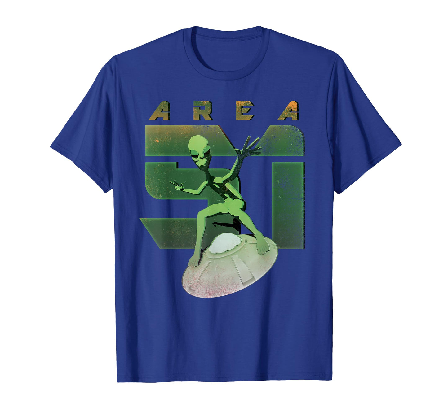 Alien Area 51 Shirt UFO Green Man Flying Saucer Space T-Shirt