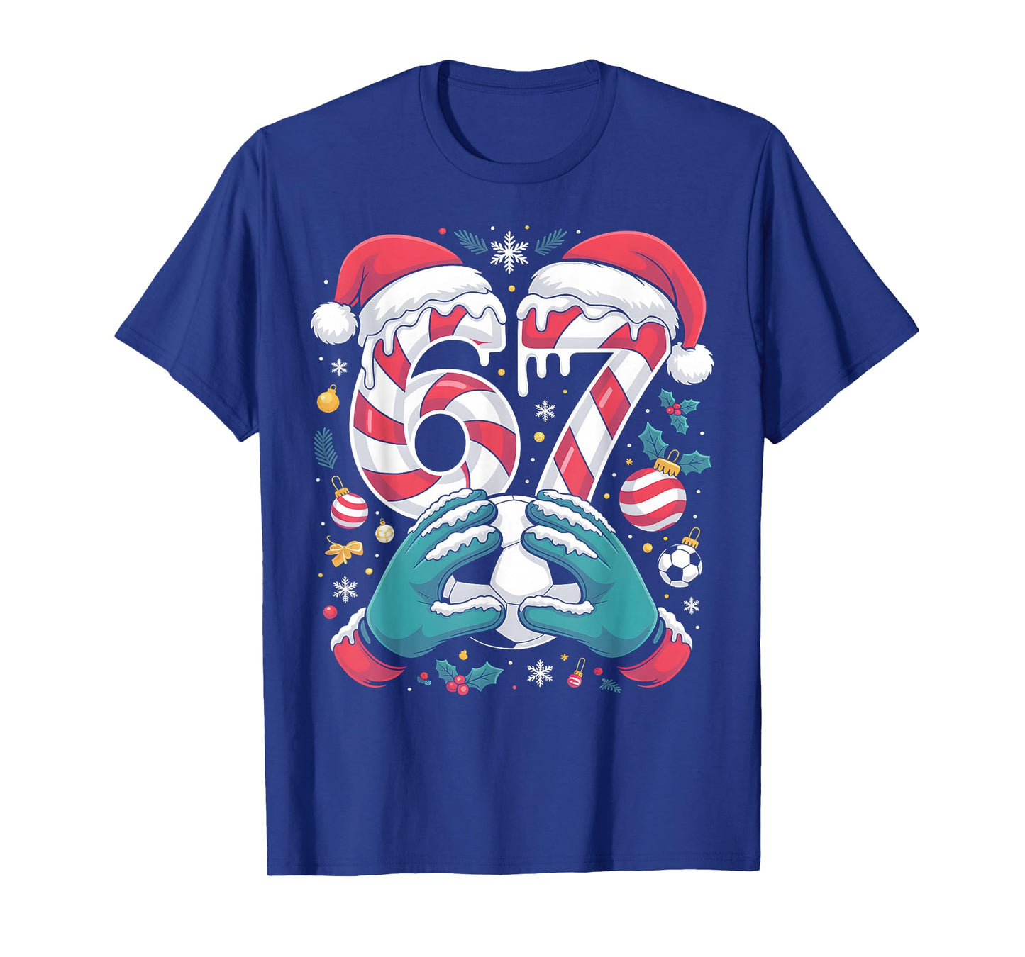 Funny 67 Six Seven Soccer Goalkeeper Funny Meme Christmas T-Shirt