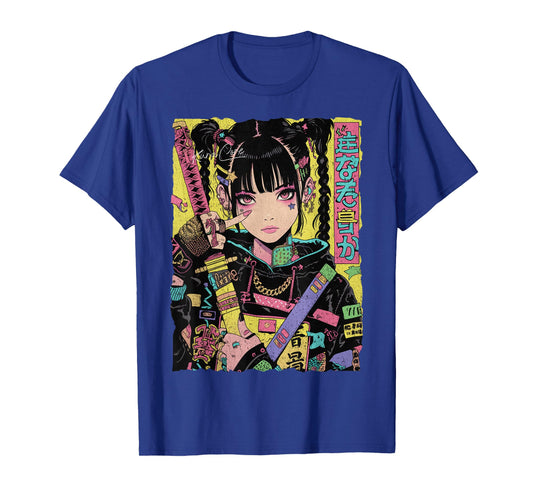 Japan Streetwear Cyberpunk Y2K Hip Hop Techwear Manga Anime T-Shirt