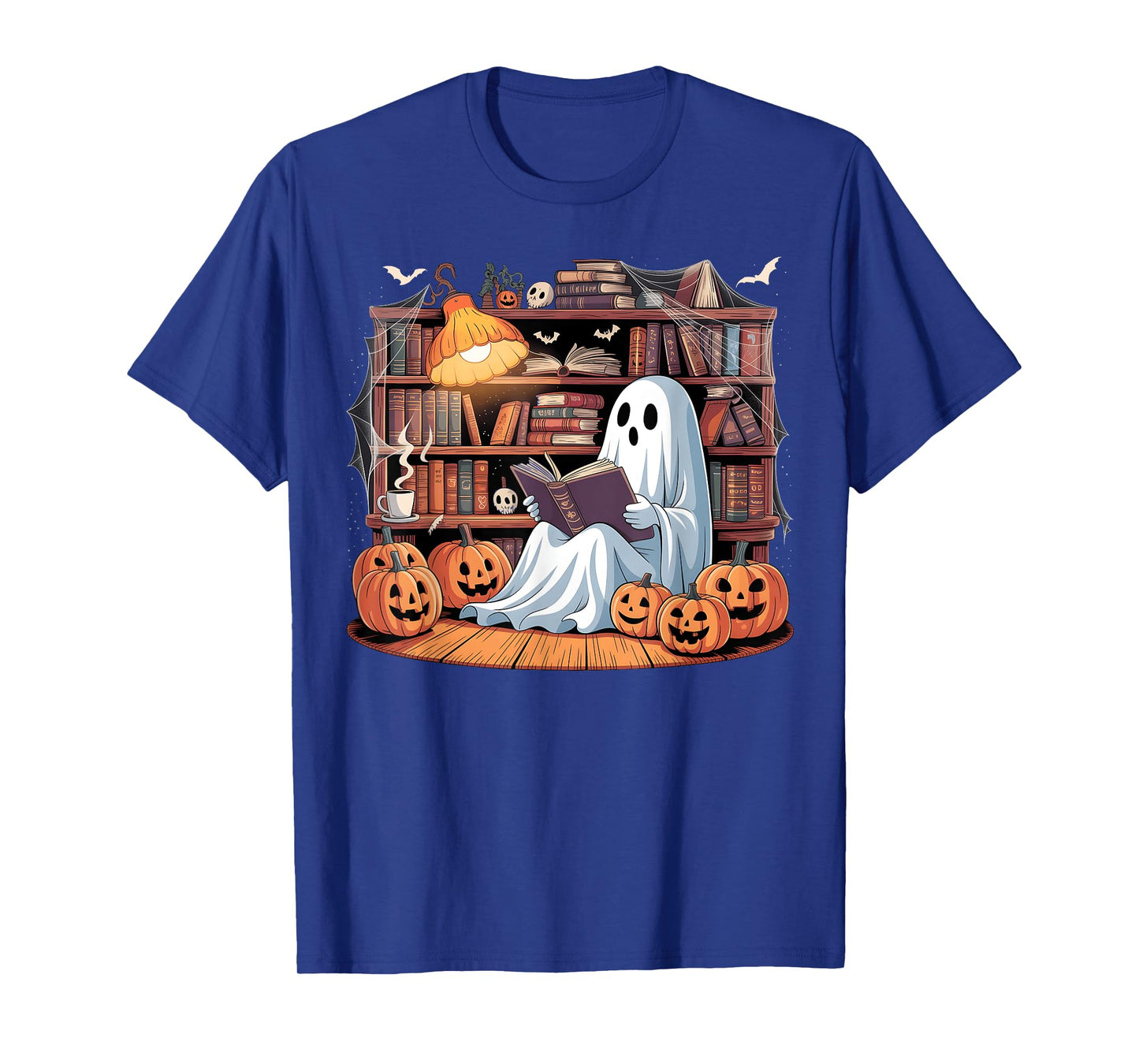 Funny Ghost Book Reading Halloween Books Lover Teacher T-Shirt