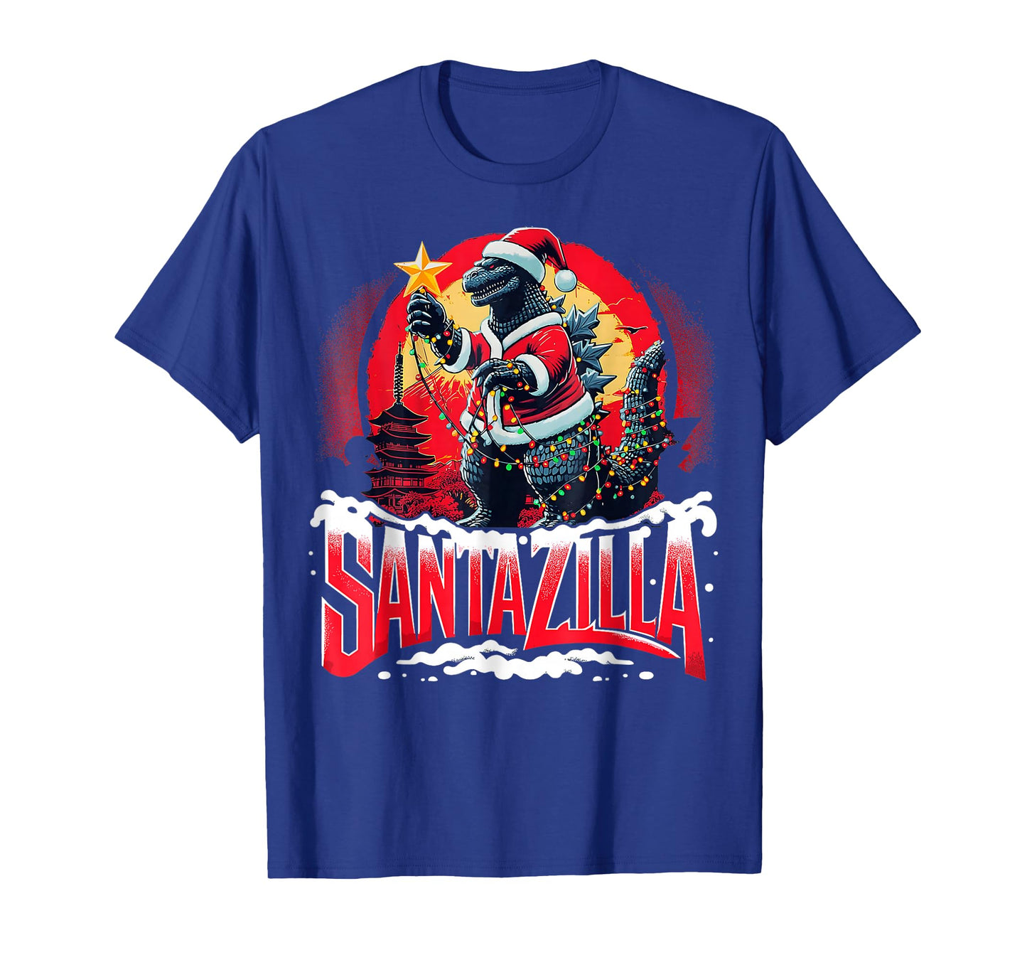 Kaiju Christmas Santazilla Japanese Monster Dinosaur Boys T-Shirt