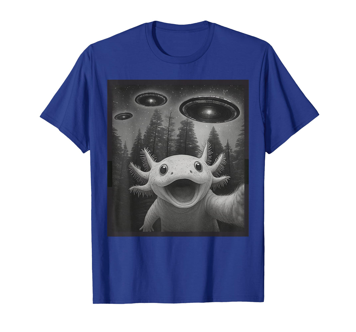 Funny Axolotl Selfie Alien UFO Gifts for Men Women Boy Kid T-Shirt