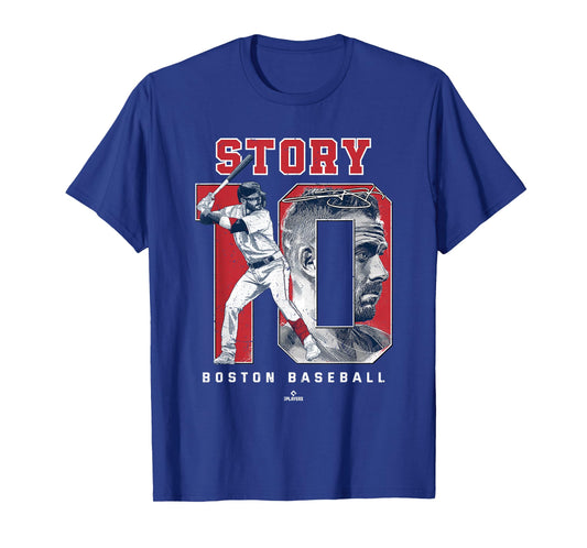Number and Portrait Trevor Story Boston MLBPA T-Shirt