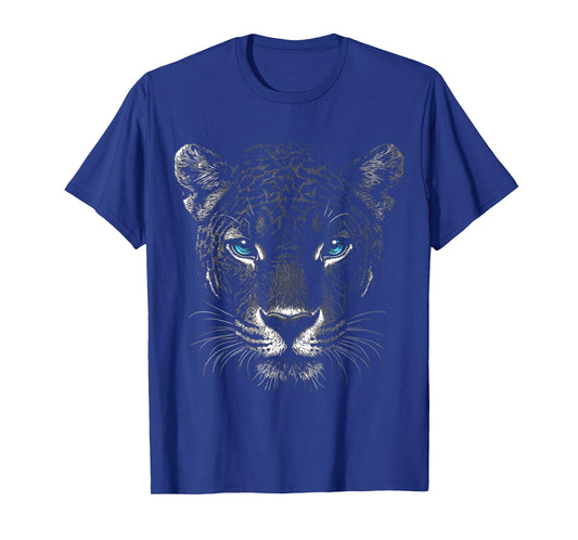 Jaguar Animal Motif Blue Eyes Art Jaguar T-Shirt