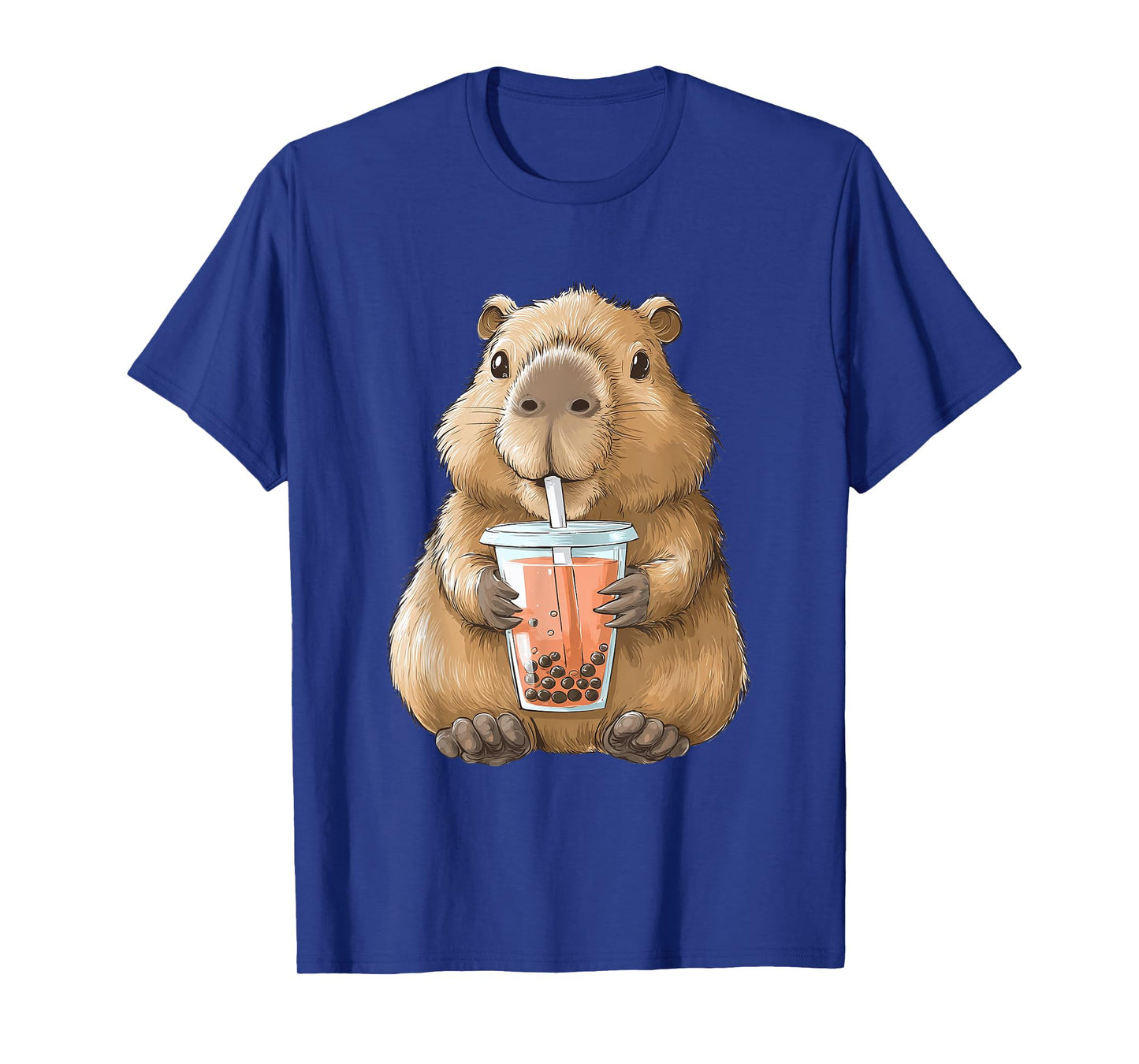 Kawaii Anime Capybara Boba T-Shirt