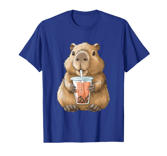 Kawaii Anime Capybara Boba T-Shirt