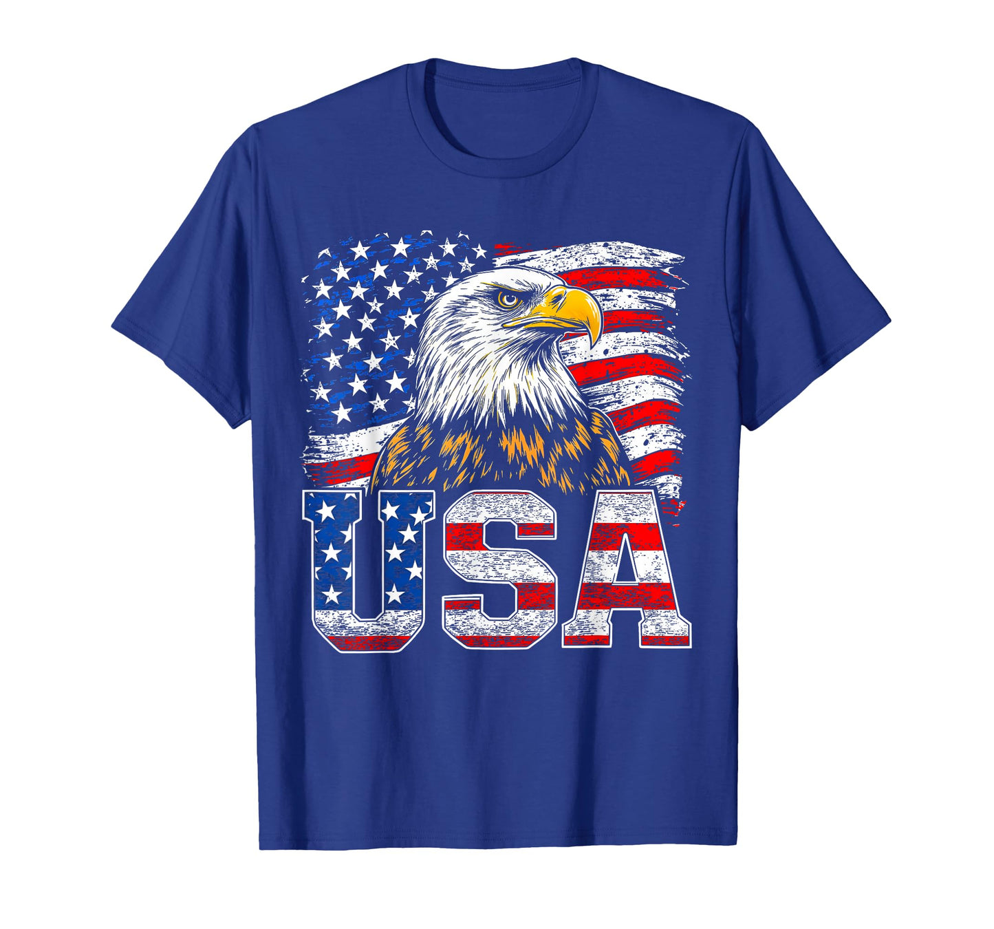 USA American Flag Bald Eagle 4th of July Patriotic Men Women T-Shirt