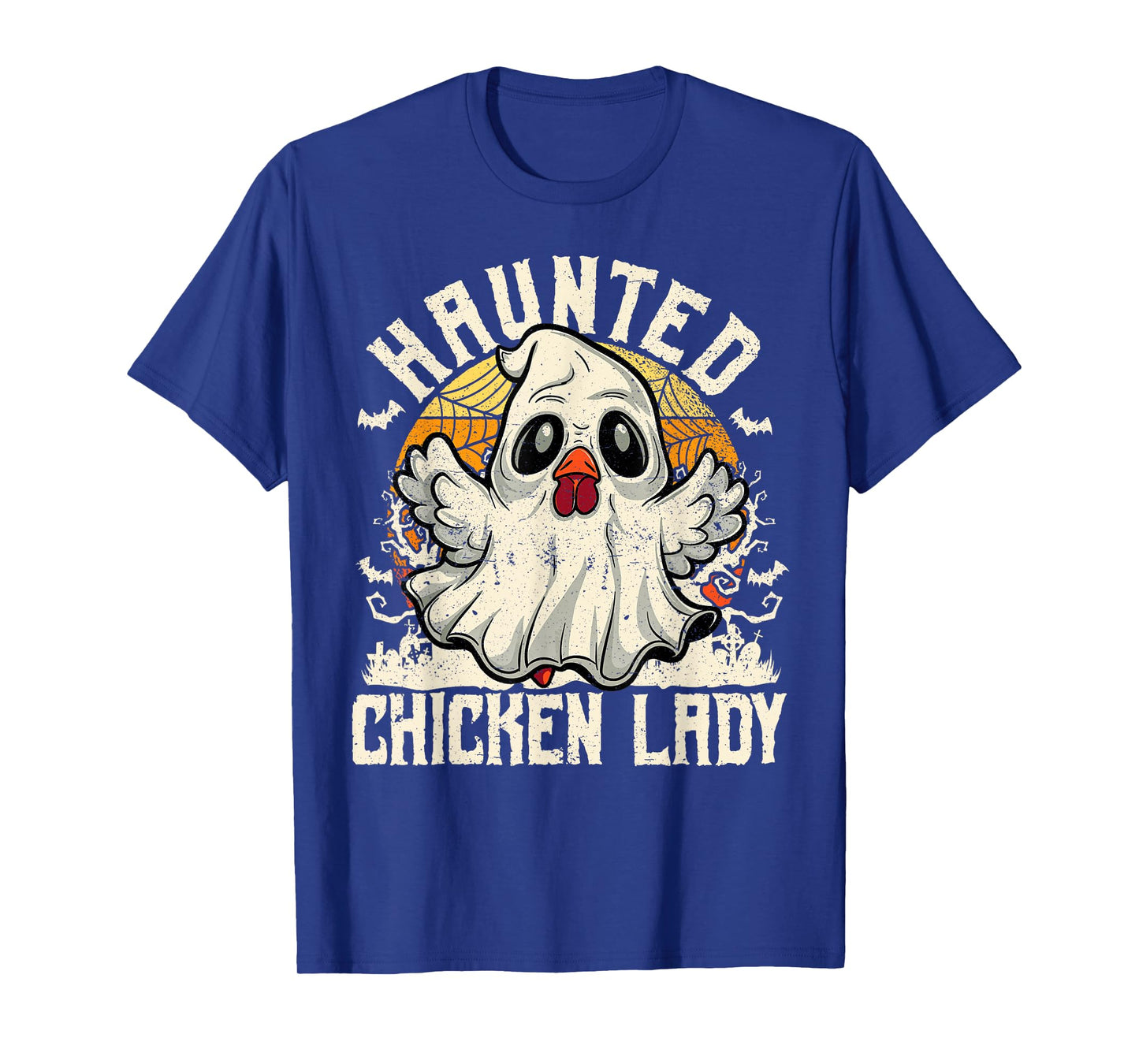 Haunted Chicken Lady Halloween Chicken Women T-Shirt