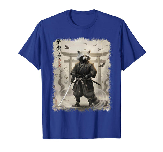 Samurai Raccoon | Vintage Anime Japanese Warrior Art T-Shirt