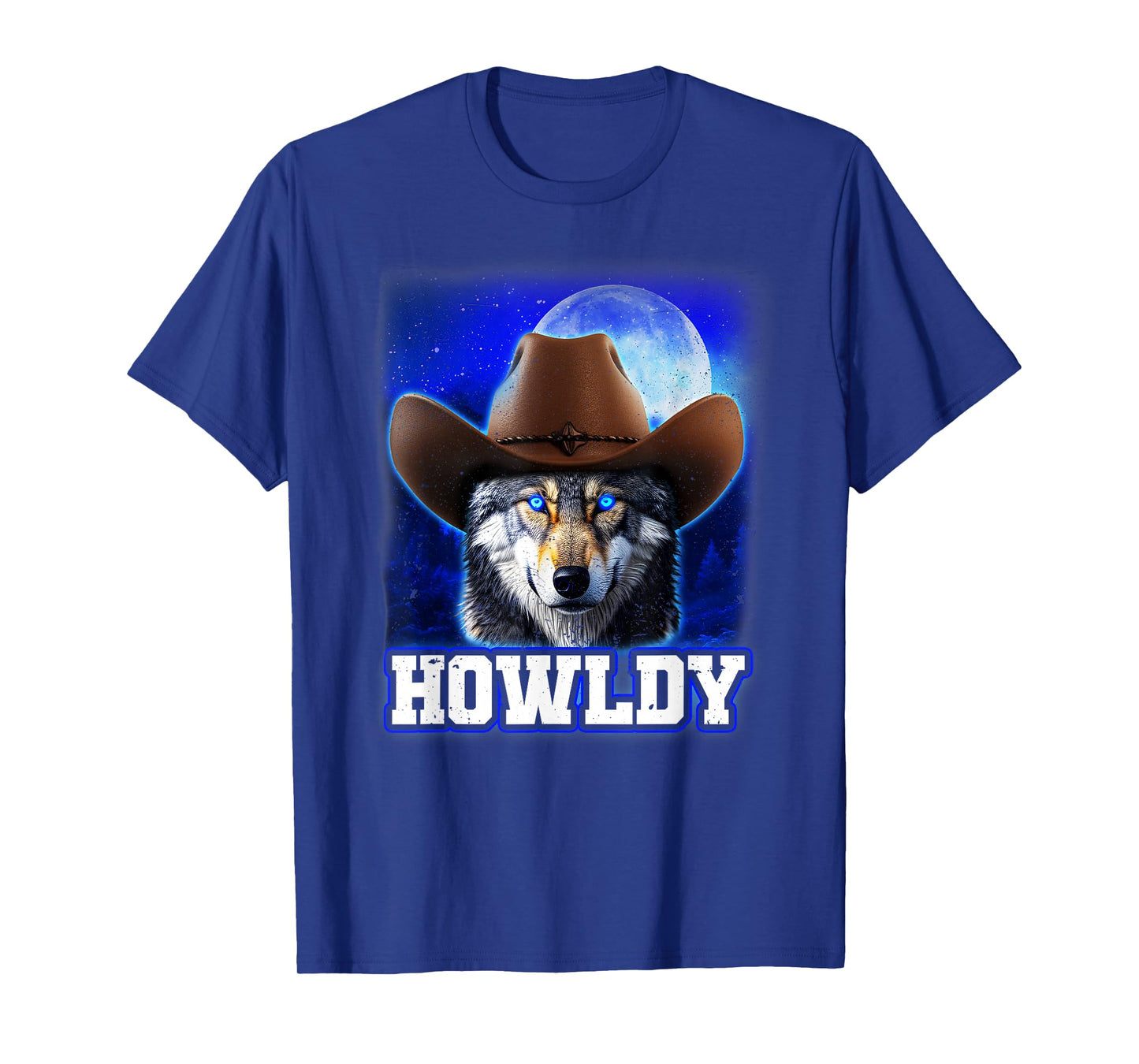 Cowboy Wolf Howldy Funny Mashup Howl Howdy T-Shirt