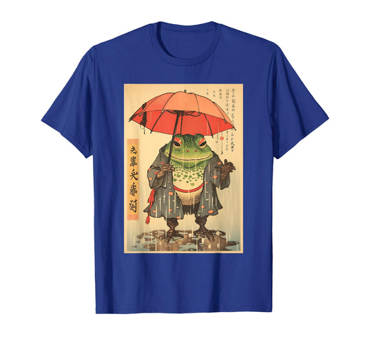 Grumpy Frog Unimpressed Toad Vintage Japanese Aesthetic T-Shirt