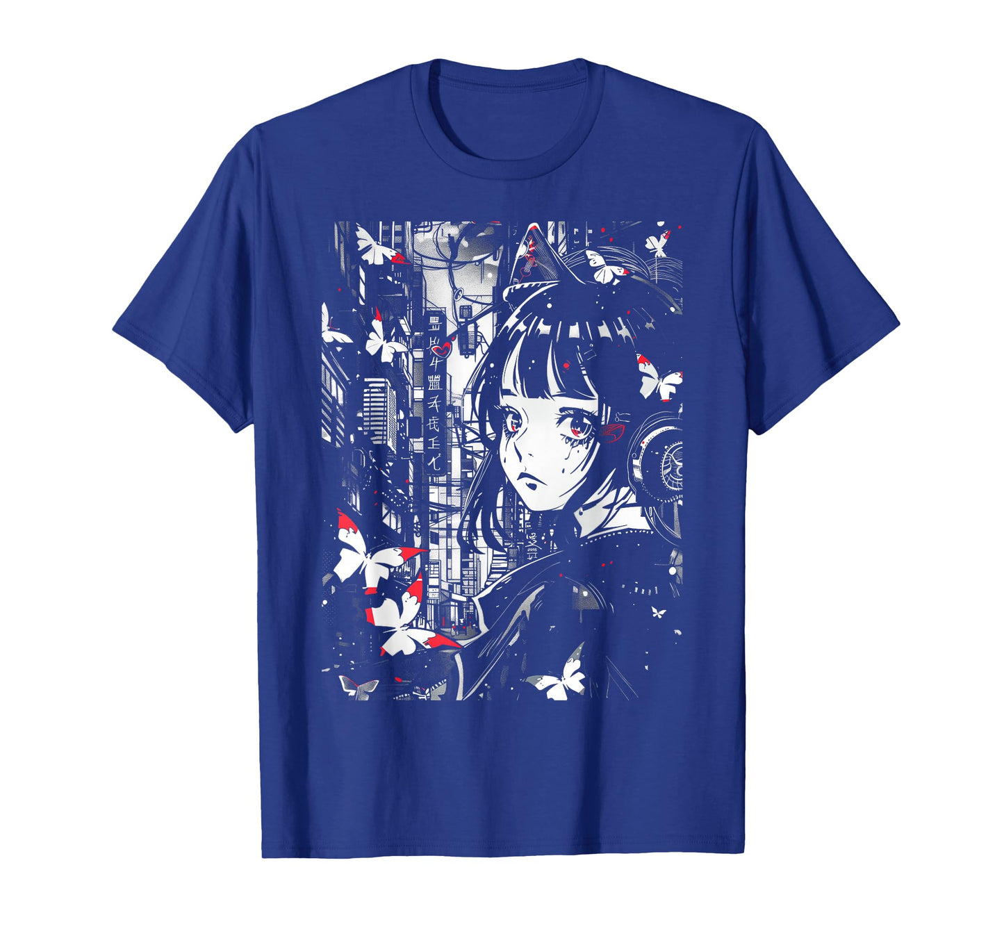 Anime Japanese Goth Cyberpunk City Manga Art Aesthetic T-Shirt