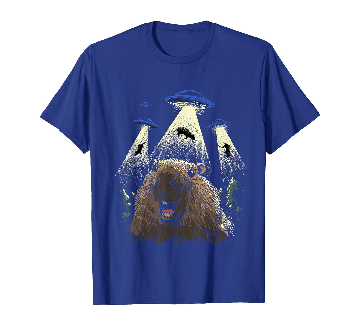 Alien Capybara Shirt Invasion Capybara Selfie UFO Abduction T-Shirt
