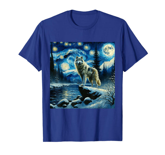 Timber Wolf Starry Night Timber Wolf T-Shirt