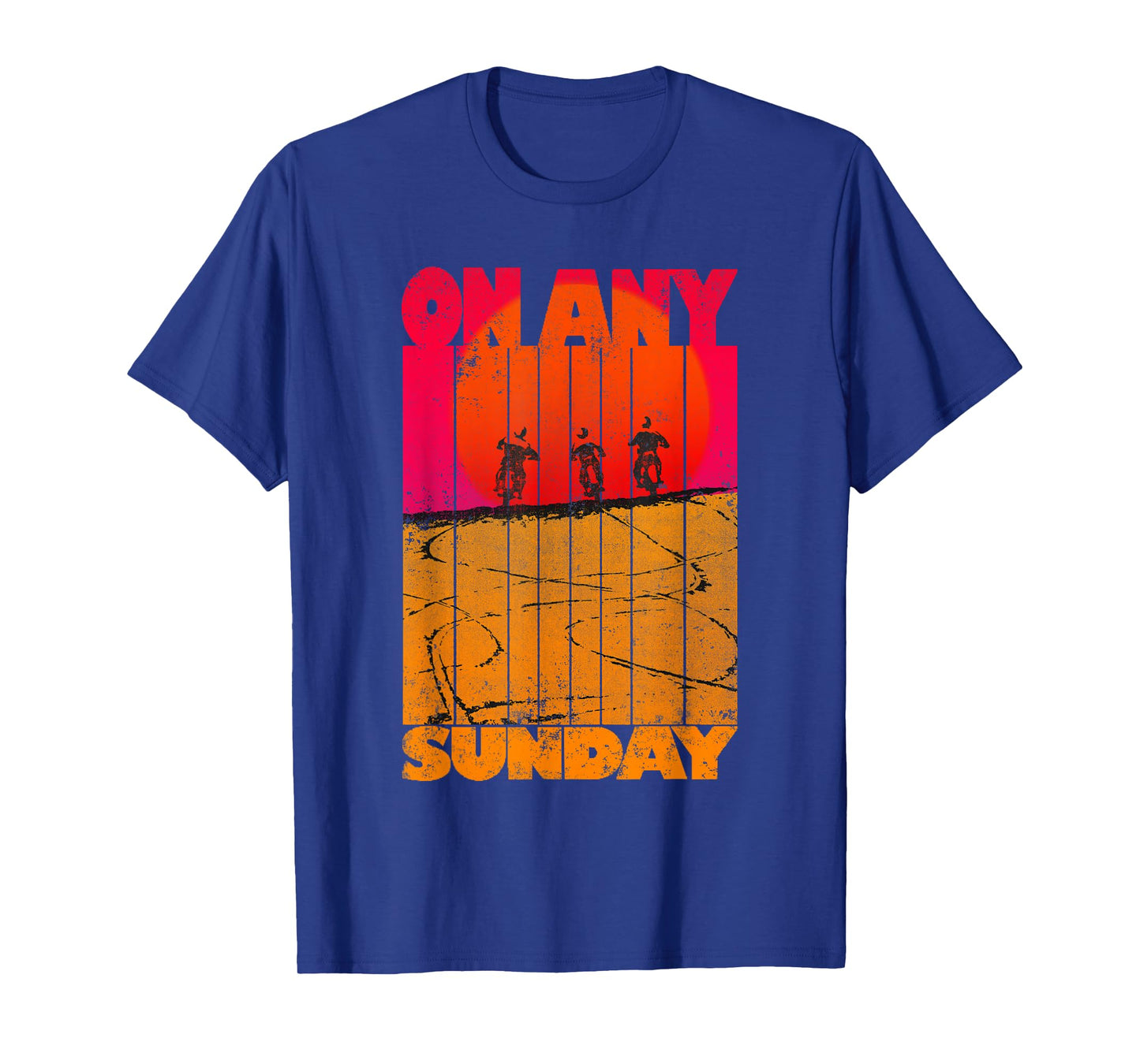 Endless Summer Vintage On Any Sunday T-Shirt - Men's Black Small Classic Fit Short Sleeve Crew Neck T-Shirt