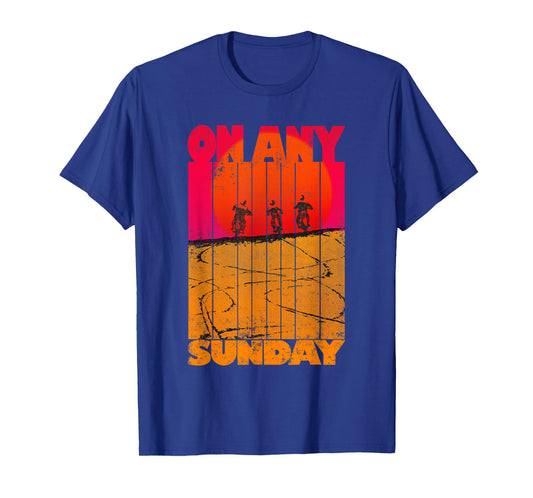 Endless Summer Vintage On Any Sunday T-Shirt - Men's Black Small Classic Fit Short Sleeve Crew Neck T-Shirt