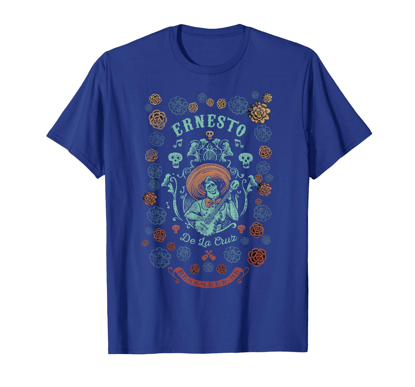 Disney Pixar Coco Ernesto Remember Me Floral Style T-Shirt T-Shirt
