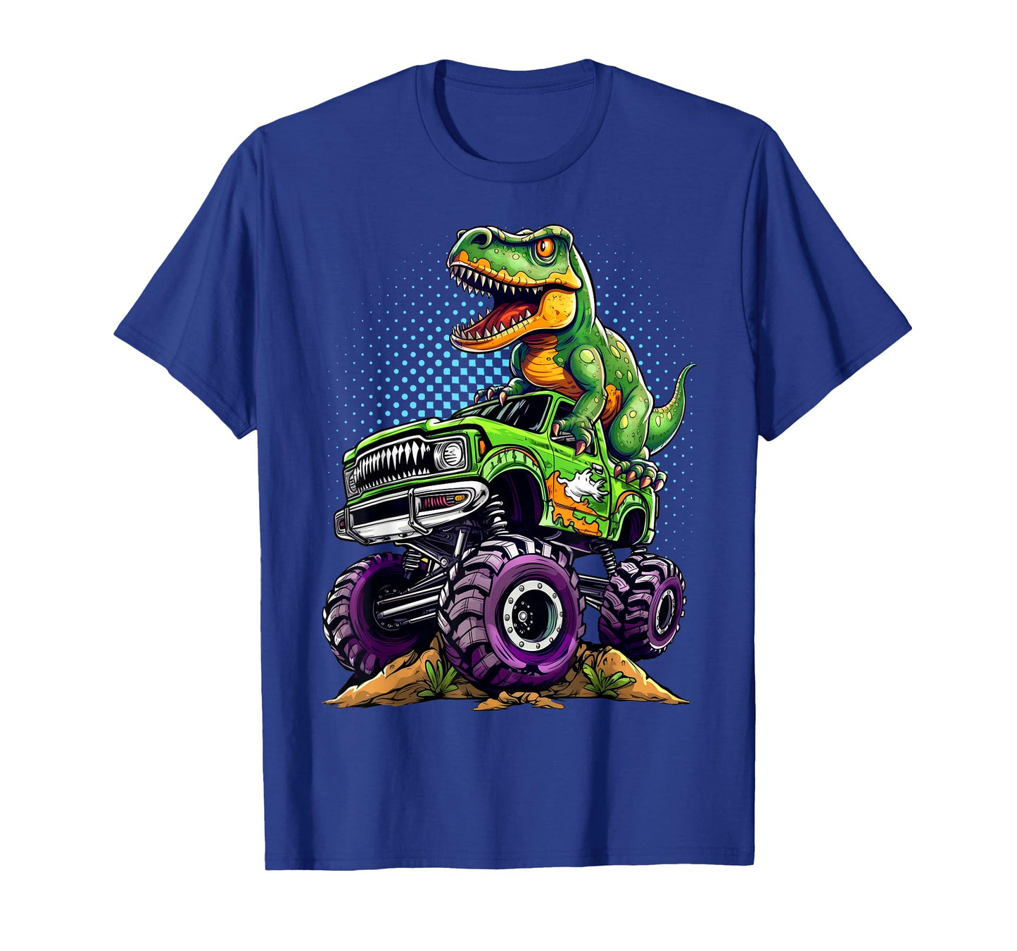 Monster Truck Dinosaur T-Rex Birthday Boy T-Shirt